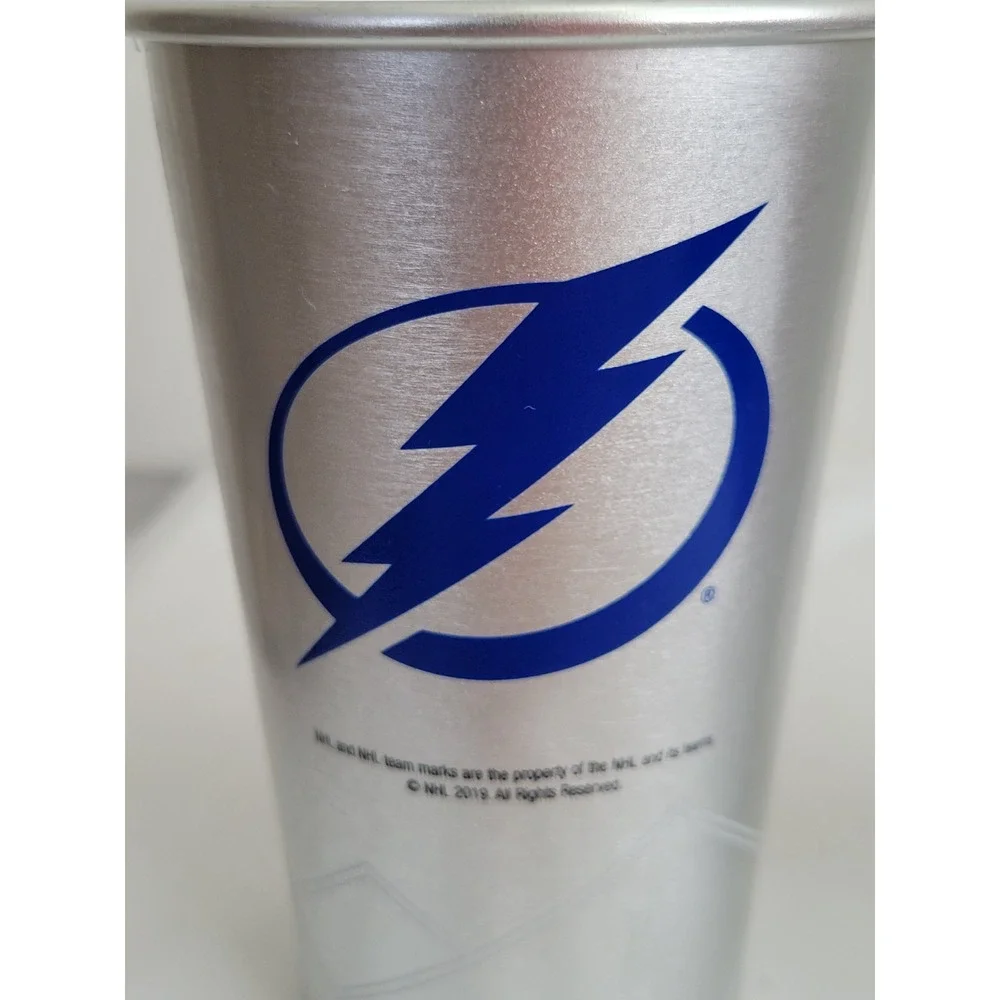 Coors Light Tampa Bay Lightning NHL Aluminum Pint Cupts Set of 2 Beer Tumblers